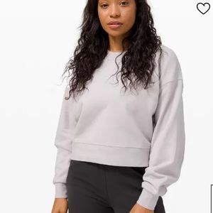 EUC lululemon Perfectly Oversized Crop Crew size 2